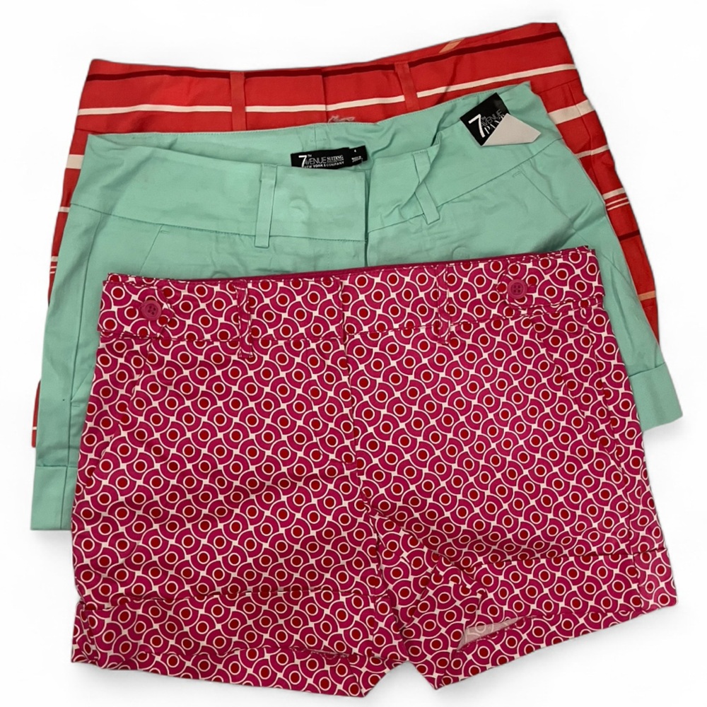New York & Company Women's Shorts - Red, Mint, Pink